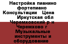 Настройка пианино фортепиано. Консультации › Цена ­ 1 500 - Иркутская обл., Черемховский р-н, Черемхово г. Музыкальные инструменты и оборудование » Клавишные   . Иркутская обл.